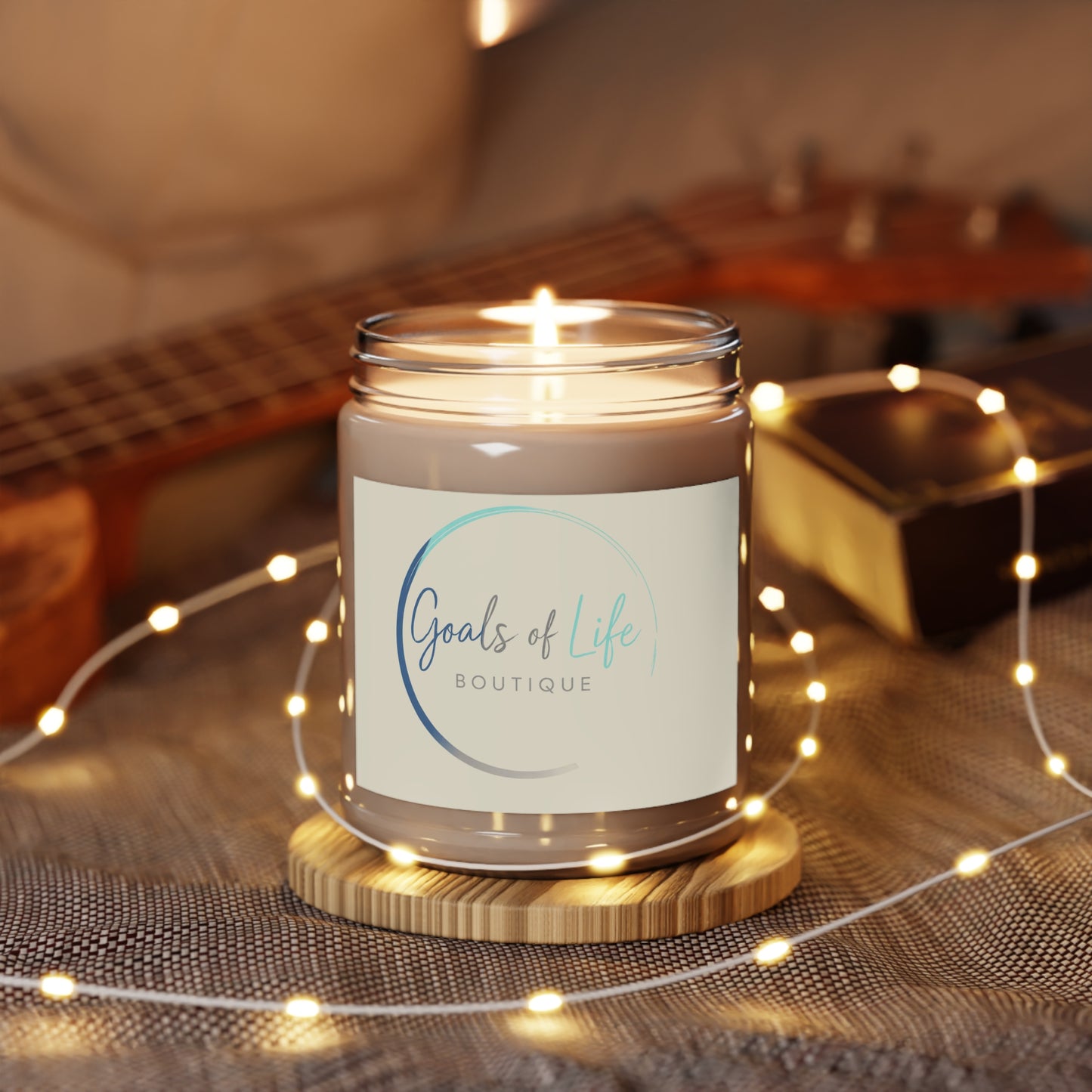 Goals of Life Boutique Scented Soy Candle — 9oz White Lid Aromatherapy Jar