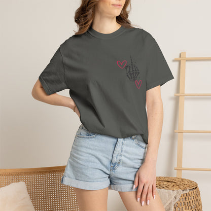 Graphic T-Shirt — "If You Think I'm a Bitch" Skeleton Hand Design