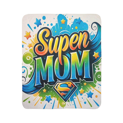 Super Mom Fleece Sherpa Blanket