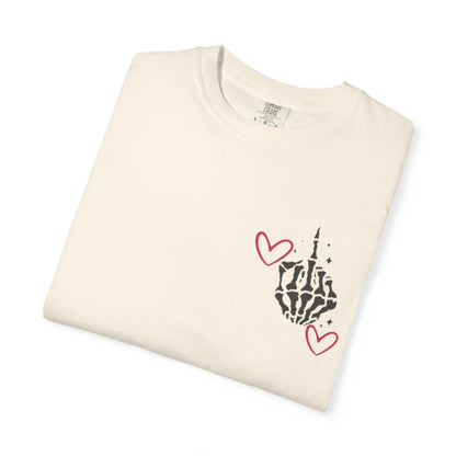 Graphic T-Shirt — "If You Think I'm a Bitch" Skeleton Hand Design