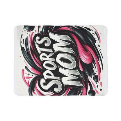 Sports Mom Sherpa Blanket — Cozy Fleece Throw for Game Days & Mom Gifts