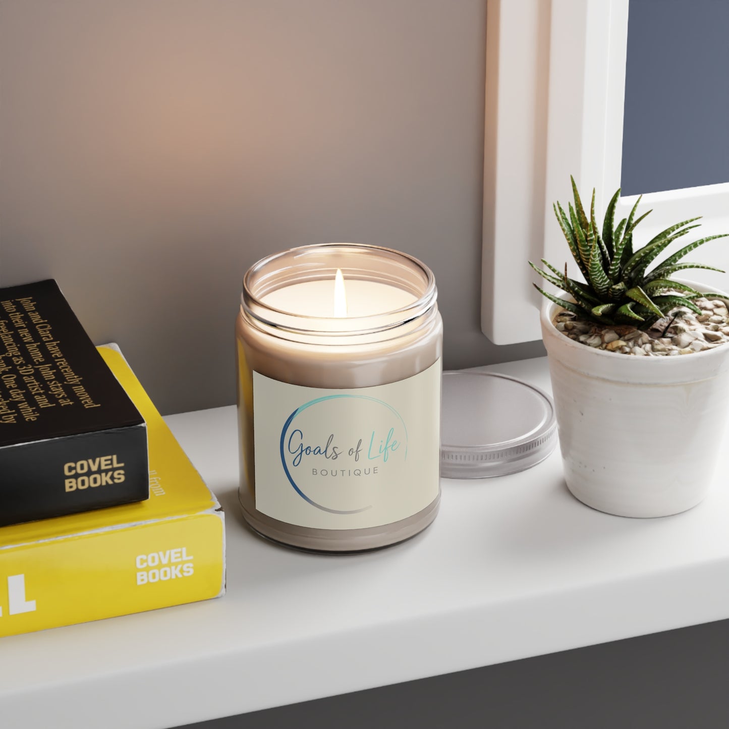 Goals of Life Boutique Scented Soy Candle — 9oz White Lid Aromatherapy Jar
