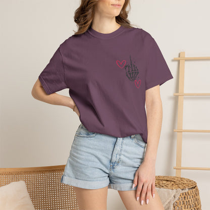 Graphic T-Shirt — "If You Think I'm a Bitch" Skeleton Hand Design