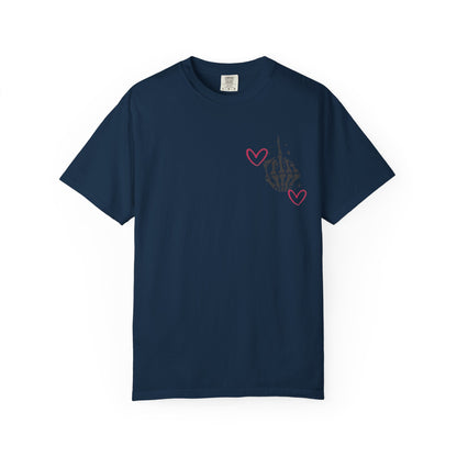 Graphic T-Shirt — "If You Think I'm a Bitch" Skeleton Hand Design