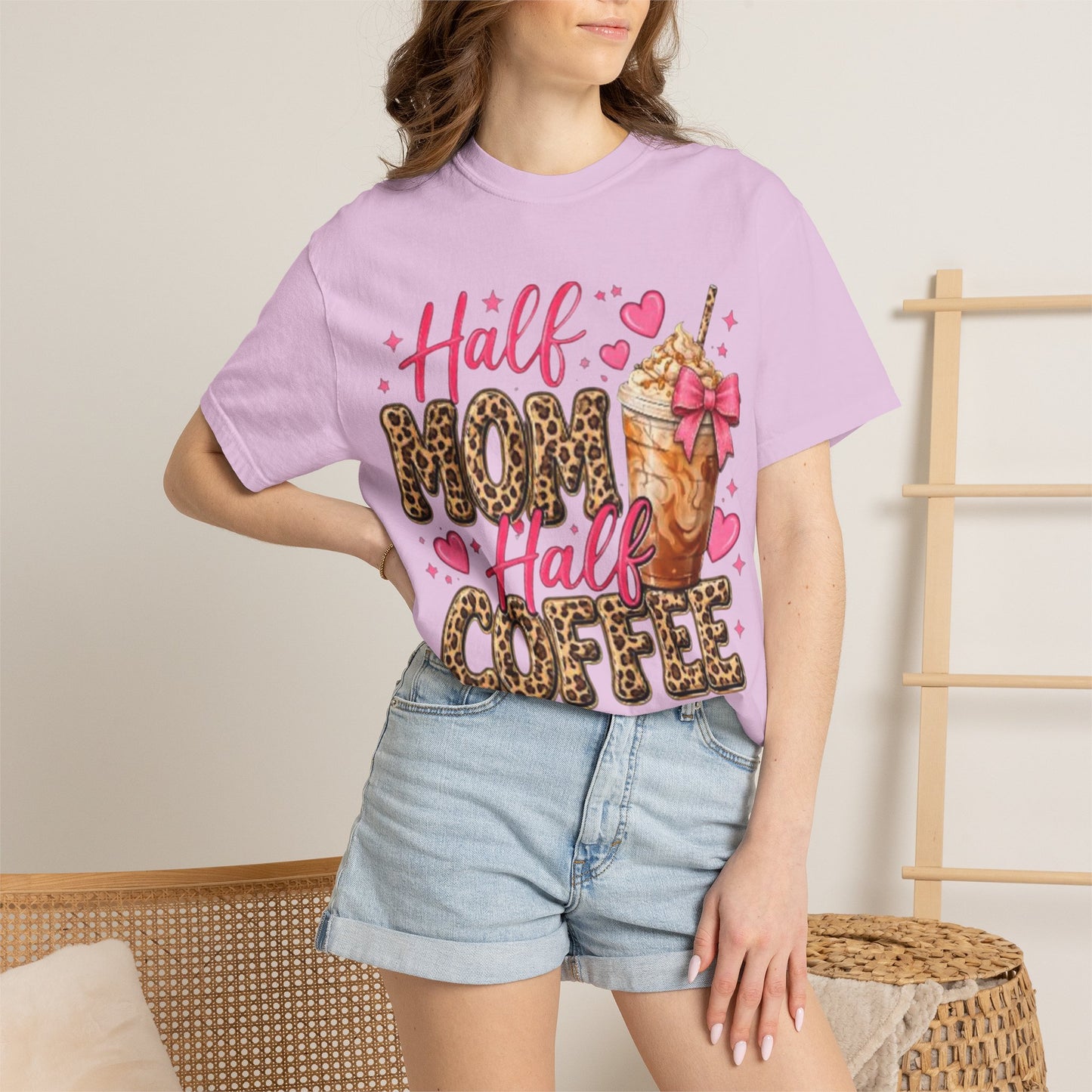 Half Mom Half Coffee T-Shirt —