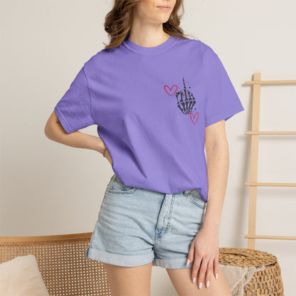 Graphic T-Shirt — "If You Think I'm a Bitch" Skeleton Hand Design