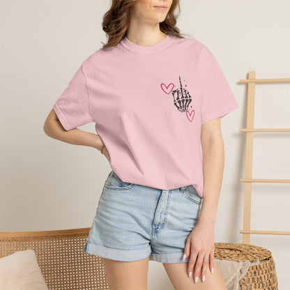 Graphic T-Shirt — "If You Think I'm a Bitch" Skeleton Hand Design