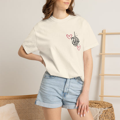 Graphic T-Shirt — "If You Think I'm a Bitch" Skeleton Hand Design