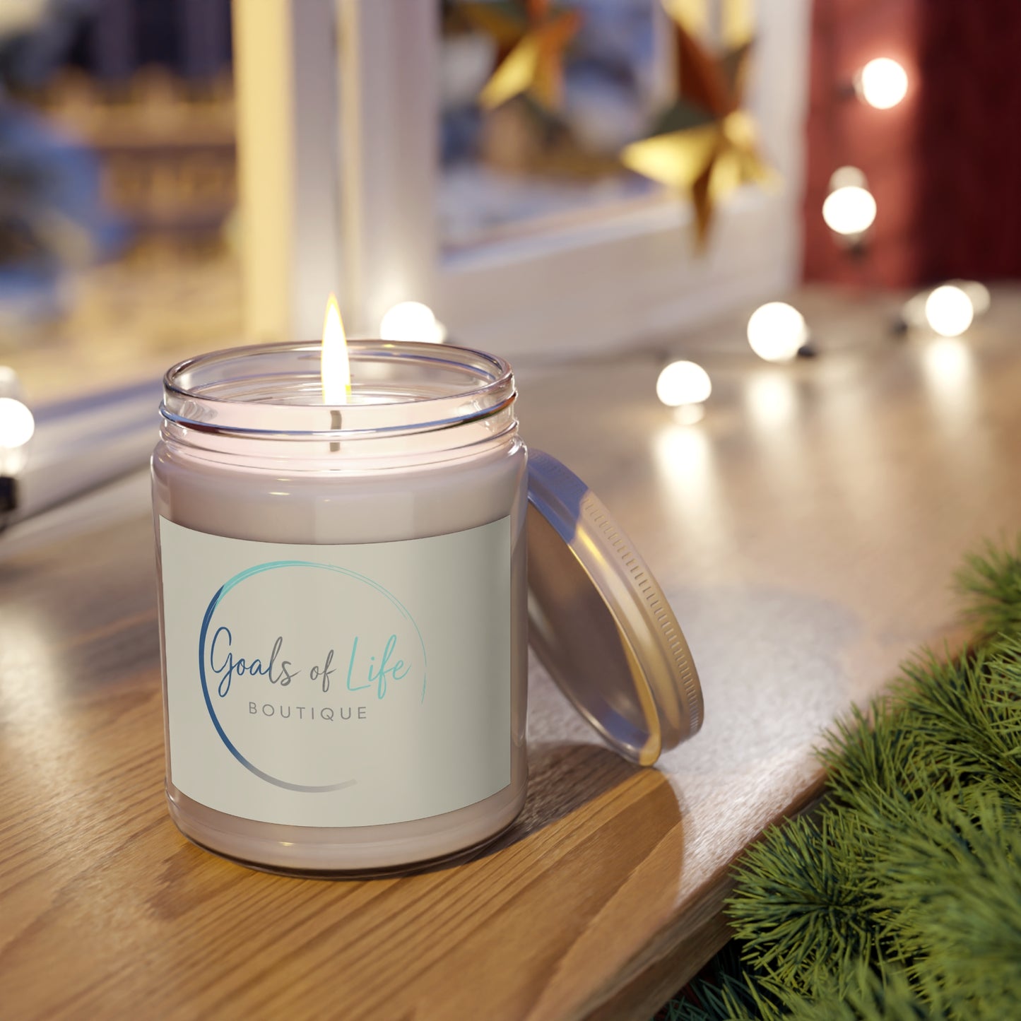 Goals of Life Boutique Scented Soy Candle — 9oz White Lid Aromatherapy Jar