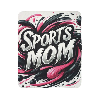 Sports Mom Sherpa Blanket — Cozy Fleece Throw for Game Days & Mom Gifts