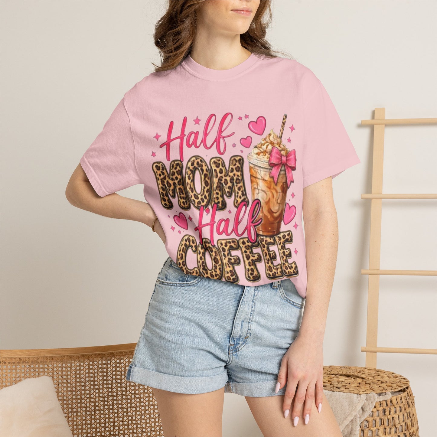 Half Mom Half Coffee T-Shirt —