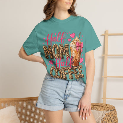 Half Mom Half Coffee T-Shirt —