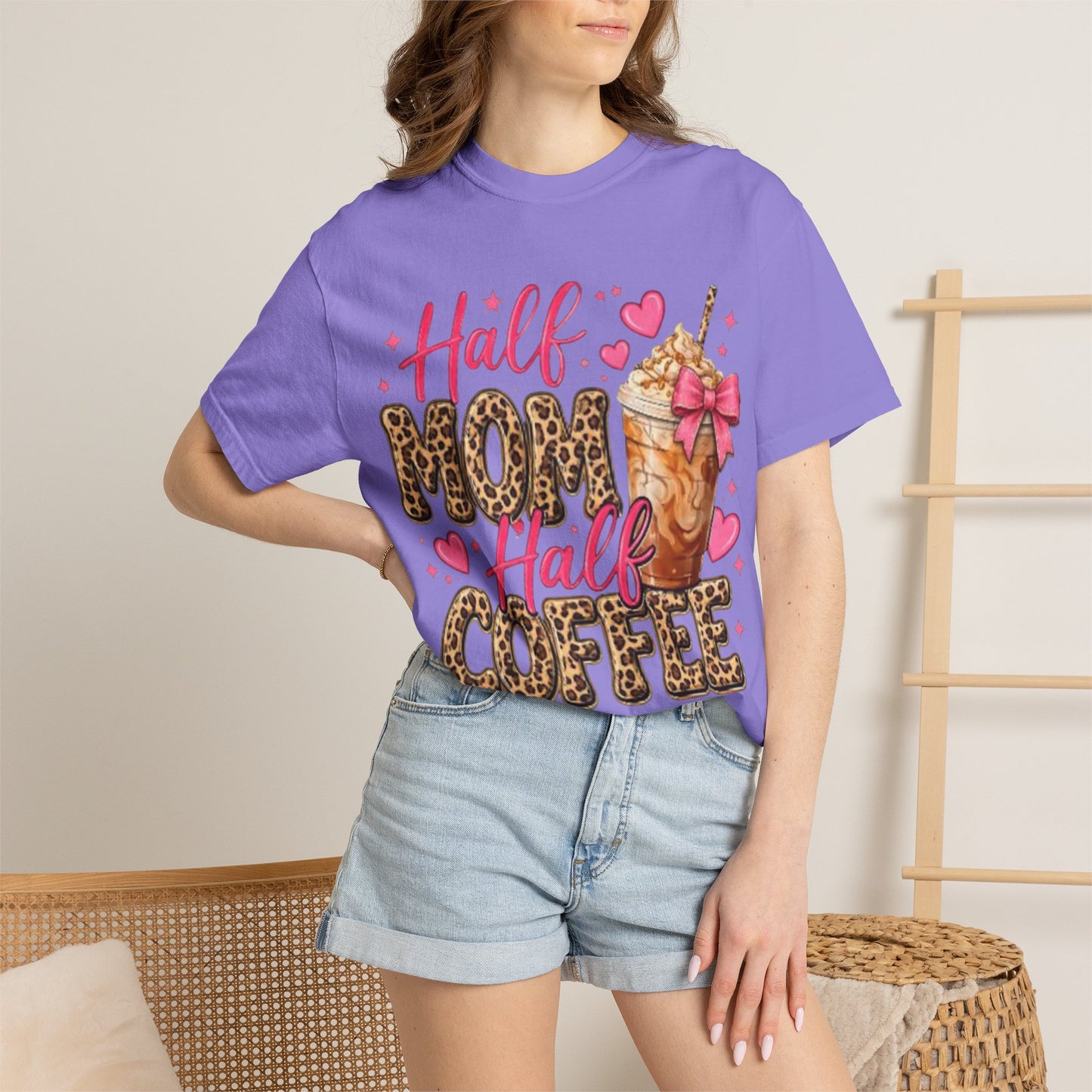 Half Mom Half Coffee T-Shirt —