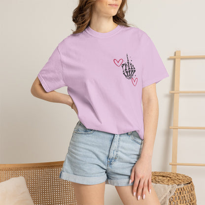 Graphic T-Shirt — "If You Think I'm a Bitch" Skeleton Hand Design