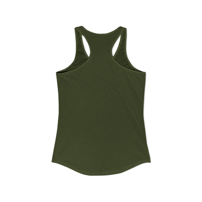 (Colors)bull-flowers--Women's Ideal Racerback Tank