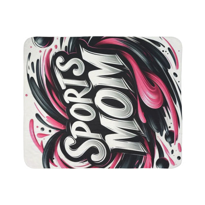 Sports Mom Sherpa Blanket — Cozy Fleece Throw for Game Days & Mom Gifts