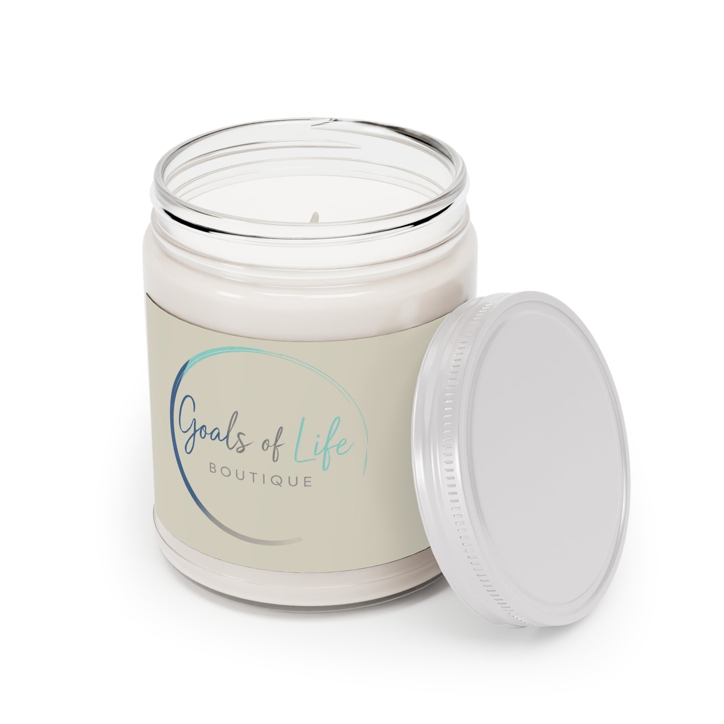 Goals of Life Boutique Scented Soy Candle — 9oz White Lid Aromatherapy Jar