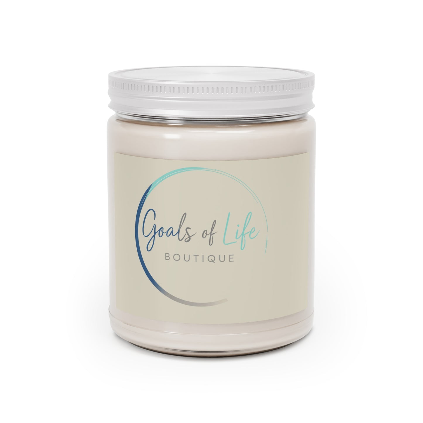 Goals of Life Boutique Scented Soy Candle — 9oz White Lid Aromatherapy Jar