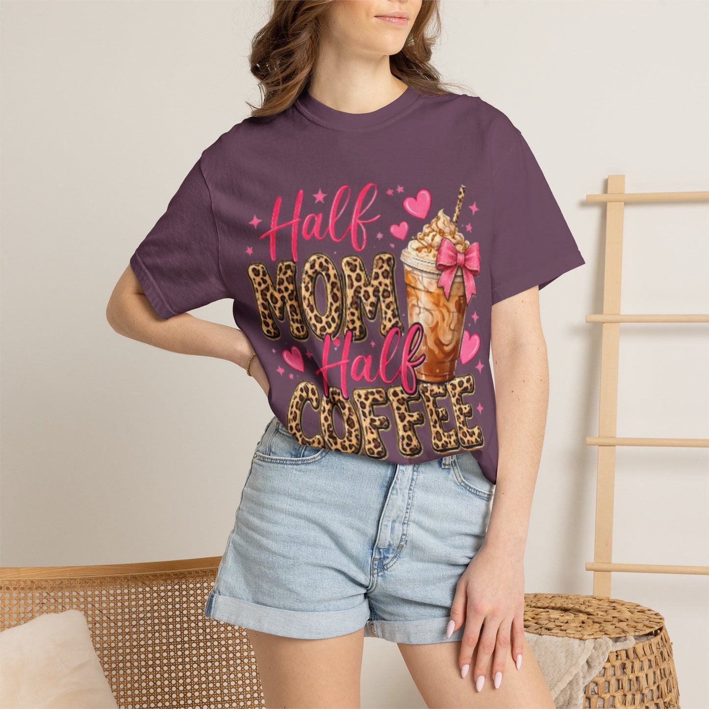 Half Mom Half Coffee T-Shirt —