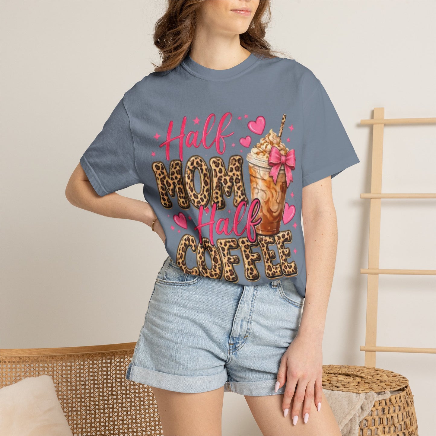 Half Mom Half Coffee T-Shirt —